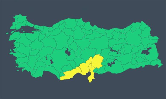 Doğu Akdenizde Kuvvetli Yağış